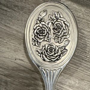 Vintage International Silver Company Silver Plated Brush- Cool Rose